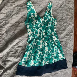 Green and Navy Floral Dress